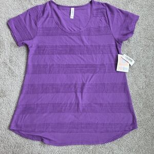 LuLaRoe Purple Short Sleeve Scoop Neck Tee